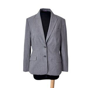 The Limited Womens Gray Blazer Size 10 Two-Button Front Notch Lapel Tailored Fit